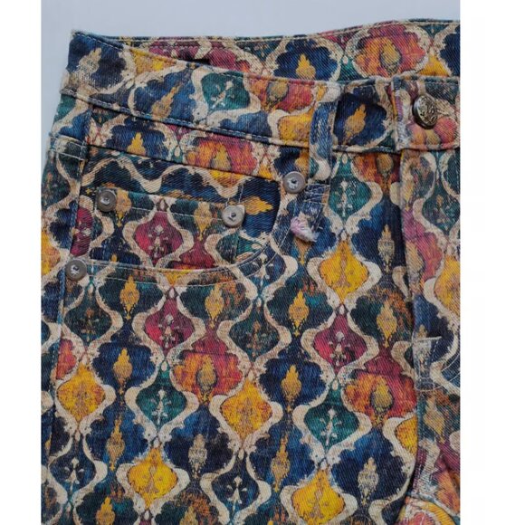 NWT R13 Boy Straight Jeans 24/25/26/27 Gold Orange Ikat - Picture 11 of 11